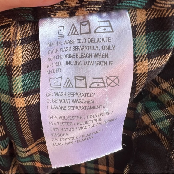 Joan Rivers Brown Plaid Fall Pants - Picture 7 of 8